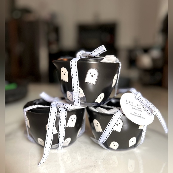NEW RELEASE: VHTF Rae Dunn Ghost Measuring Cups | Rae Dunn Halloween MC - Picture 1 of 3